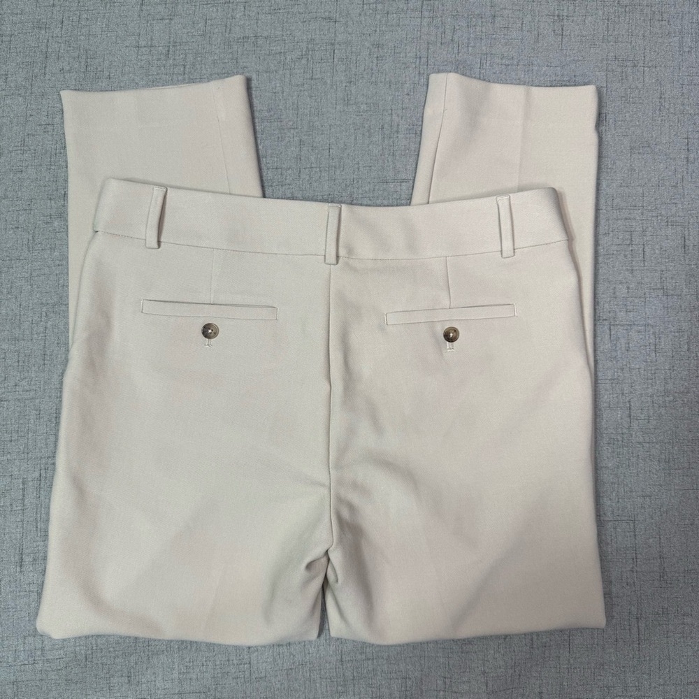 LOFT Slim Straight Leg Pencil Pants in Curvy Fit Dress Pants in Ecru Size 10 - Picture 6 of 11